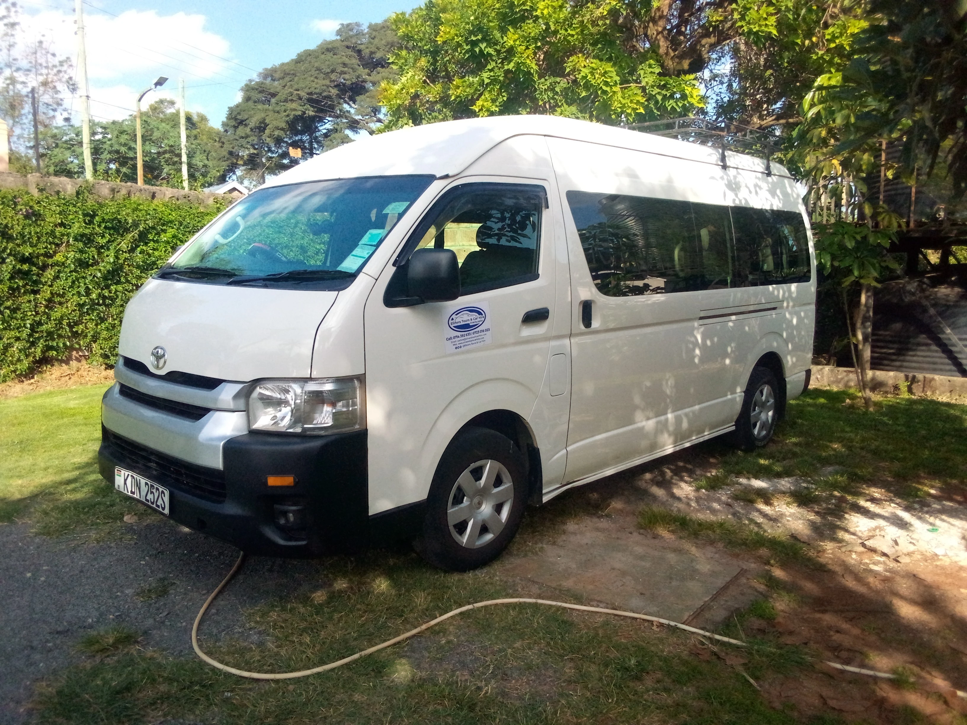 14-seater van for Eldoret airport shuttle and group transfers – perfect for tours, churches, and teams