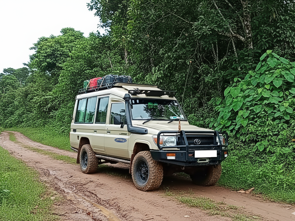 Toyota Land Cruiser Safari Jeep 4x4 for hire in Eldoret Kenya – safari vehicle rental with driver for game drives and wildlife tours
