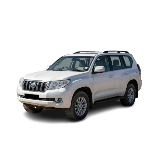 Toyota Land Cruiser Prado TX 4x4 SUV for hire in Eldoret Kenya – reliable and luxurious rental with driver for safaris, weddings, and business trips