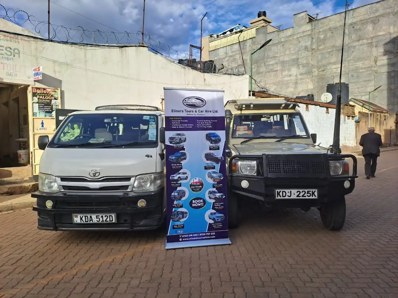 Tourist vehicles for hire in Eldoret for group travel, safaris, and sightseeing tours with professional drivers