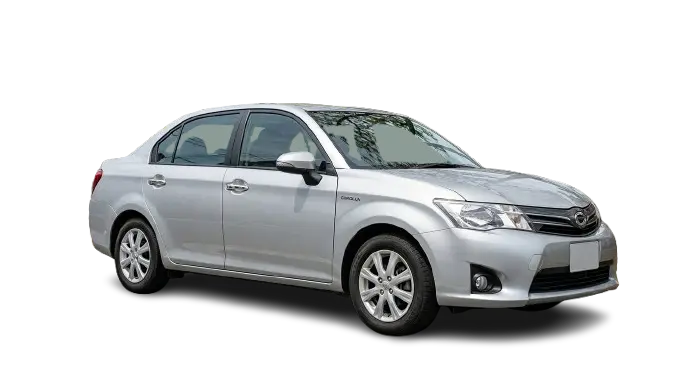 Toyota Axio compact sedan – book through car hire Eldoret